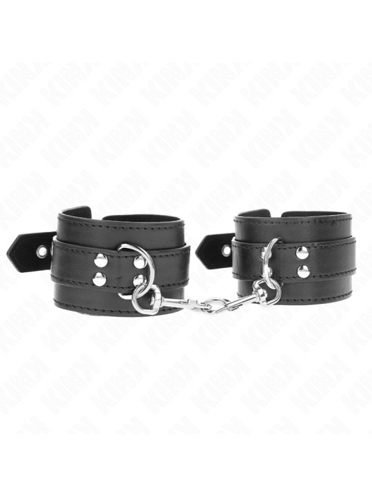 MUÑEQUERAS BDSM CON TACHUELAS NEGRAS KINK DE LA MARCA KINK WRIST RESTRAINT