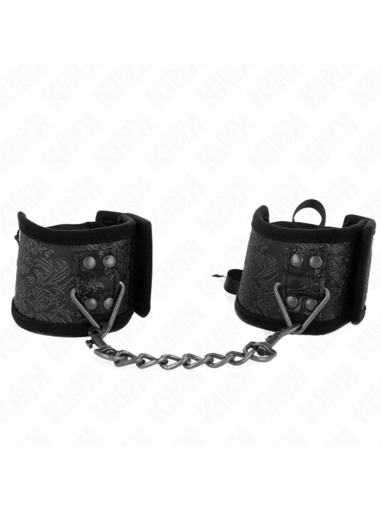 MUÑEQUERAS BDSM KINK NEGRO CON LAZO 24.5 CM DE LA MARCA KINK WRIST RESTRAINT