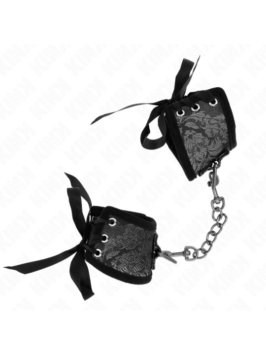 MUÑEQUERAS BDSM KINK NEGRO CON LAZO 24.5 CM DE LA MARCA KINK WRIST RESTRAINT