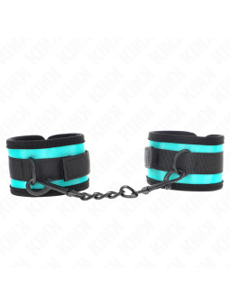 MUÑEQUERAS BDSM KINK NEGRO-AZUL AJUSTABLES DE LA MARCA KINK WRIST RESTRAINT