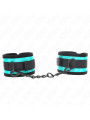 MUÑEQUERAS BDSM KINK NEGRO-AZUL AJUSTABLES DE LA MARCA KINK WRIST RESTRAINT
