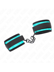 MUÑEQUERAS BDSM KINK NEGRO-AZUL AJUSTABLES DE LA MARCA KINK WRIST RESTRAINT