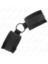 MUÑEQUERAS BDSM NEGRAS CON ANILLA AJUSTABLE KINK DE LA MARCA KINK WRIST RESTRAINT