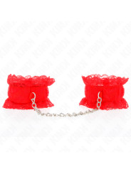 MUÑEQUERAS BDSM DE ENCAJE ROJO KINK DE LA MARCA KINK WRIST RESTRAINT