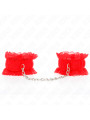 MUÑEQUERAS BDSM DE ENCAJE ROJO KINK DE LA MARCA KINK WRIST RESTRAINT