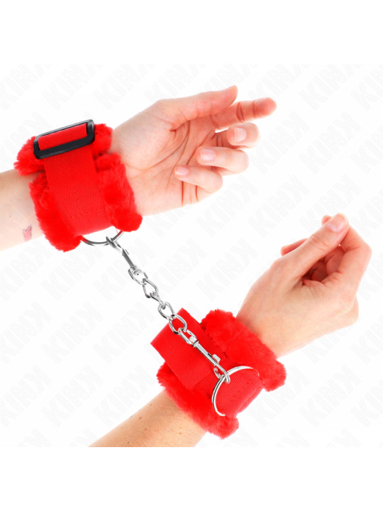 MUÑEQUERAS BDSM AJUSTABLES KINK ROJO 17-31 CM DE LA MARCA KINK WRIST RESTRAINT