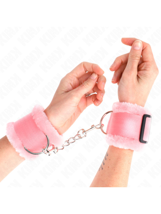 MUÑEQUERAS BDSM AJUSTABLES KINK ROSA 17-31 CM DE LA MARCA KINK WRIST RESTRAINT