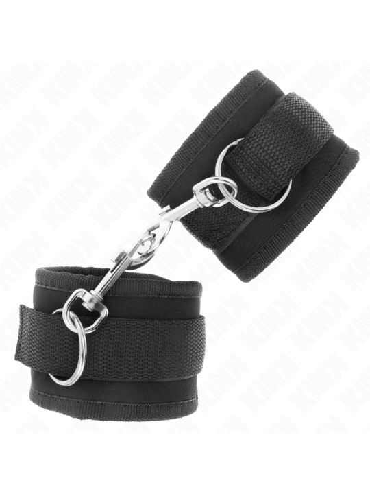 MUÑEQUERAS BDSM NYLON NEGRO AJUSTABLES KINK 18-35 CM DE LA MARCA KINK WRIST RESTRAINT