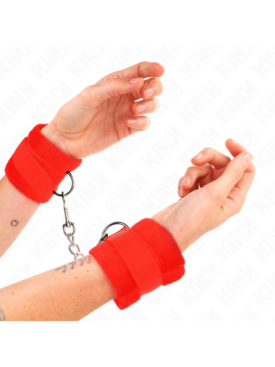 MUÑEQUERAS BDSM KINK ROJO PARA PRINCIPIANTES DE LA MARCA KINK WRIST RESTRAINT