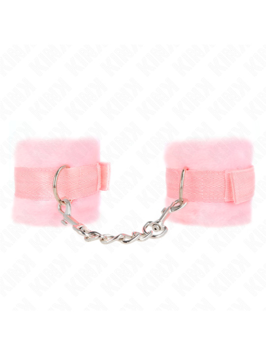 MUÑEQUERAS BDSM ROSA KINK PARA PRINCIPIANTES DE LA MARCA KINK WRIST RESTRAINT