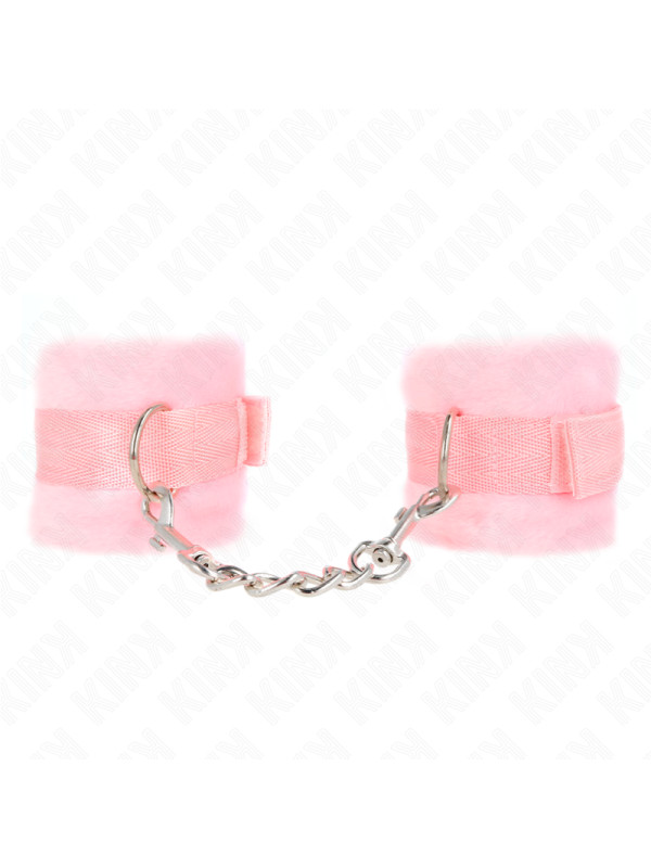 MUÑEQUERAS BDSM ROSA KINK PARA PRINCIPIANTES DE LA MARCA KINK WRIST RESTRAINT