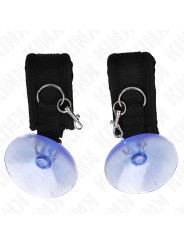 MUÑEQUERAS BDSM CON VENTOSA AJUSTABLES KINK NEGRO DE LA MARCA KINK WRIST RESTRAINT