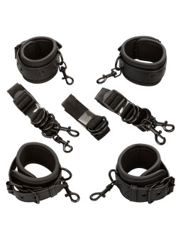 CALEXOTICS RESTRICCIONES DE CAMA AJUSTABLES CUERO NEGRO DE LA MARCA CALEXOTICS