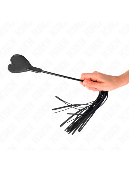 LÁTIGO KINK CON PALETA CORAZÓN 35 CM - BDSM DE LA MARCA KINK IMPACT & TOUCH