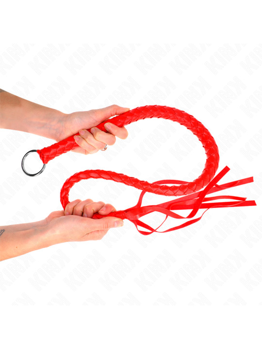 LÁTIGO SERPIENTE ROJO 65 CM - KINK BDSM DE LA MARCA KINK IMPACT & TOUCH
