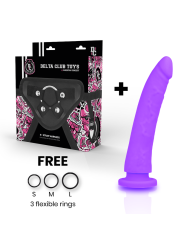 TOYS ARNES + DILDO LILA SILICONA MEDICA 17 CM -O- 3 CM DE LA MARCA DELTACLUB