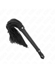 LÁTIGO BDSM NEGRO CON MANGO TEXTURIZADO KINK 48.5 CM DE LA MARCA KINK IMPACT & TOUCH