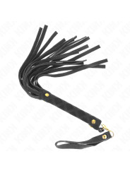 LÁTIGO MINI PIEL DE ANTE NEGRO 30 CM - KINK BDSM DE LA MARCA KINK IMPACT & TOUCH