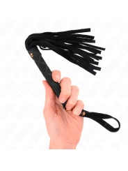 LÁTIGO MINI PIEL DE ANTE NEGRO 30 CM - KINK BDSM DE LA MARCA KINK IMPACT & TOUCH