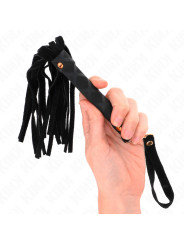 LÁTIGO MINI PIEL DE ANTE NEGRO 30 CM - KINK BDSM DE LA MARCA KINK IMPACT & TOUCH