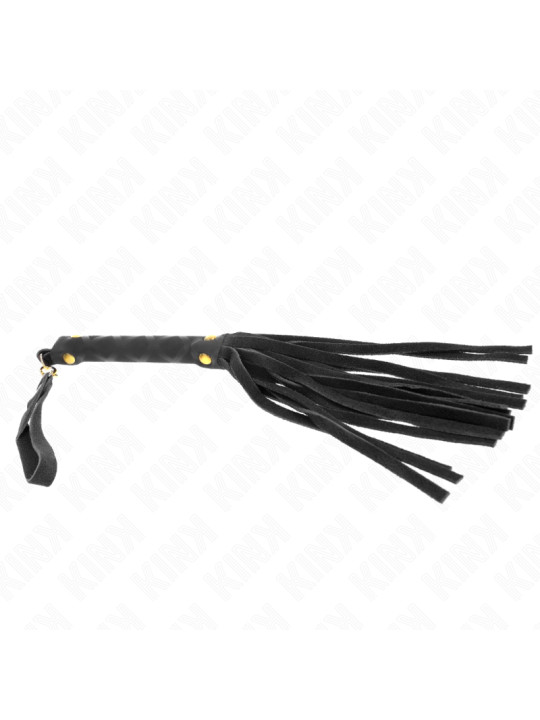 LÁTIGO MINI PIEL DE ANTE NEGRO 30 CM - KINK BDSM DE LA MARCA KINK IMPACT & TOUCH