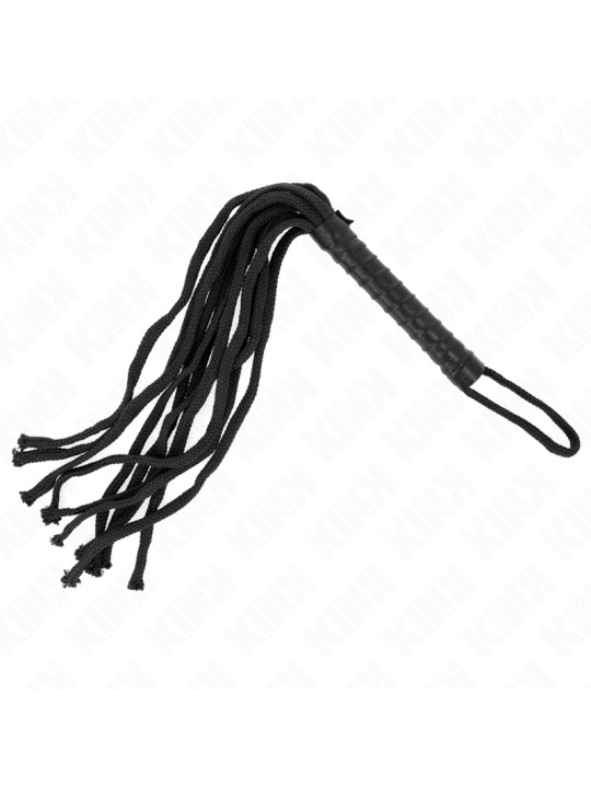 LÁTIGO DE CUERDA NEGRO KINK 56 CM BDSM DE LA MARCA KINK IMPACT & TOUCH