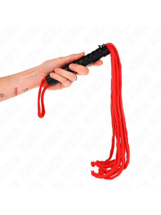 LÁTIGO DE CUERDA ROJO KINK 56 CM BDSM DE LA MARCA KINK IMPACT & TOUCH