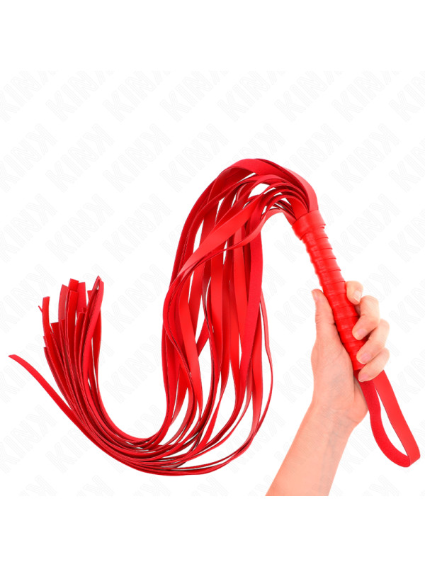 LÁTIGO ROJO KINK 70 CM - MANGO CORTO Y COLA LARGA DE LA MARCA KINK IMPACT & TOUCH