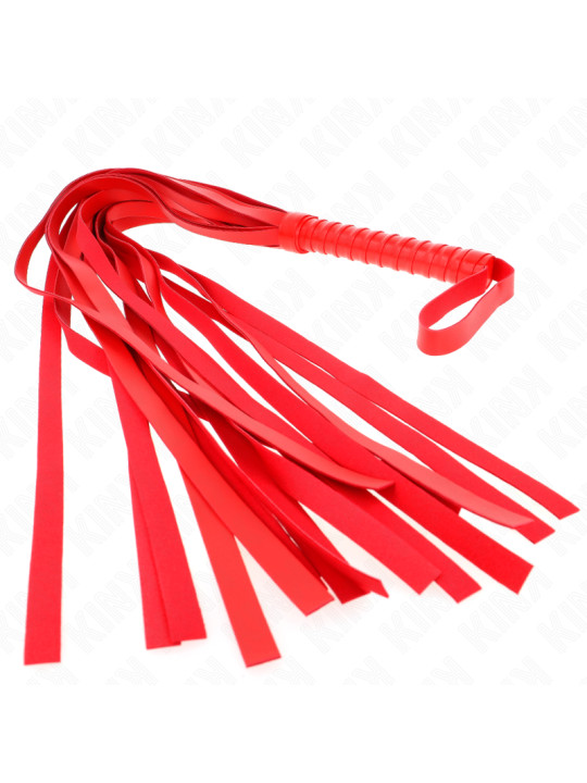 LÁTIGO ROJO KINK 70 CM - MANGO CORTO Y COLA LARGA DE LA MARCA KINK IMPACT & TOUCH