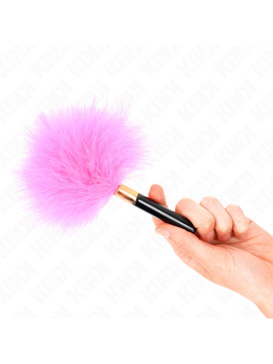 PLUMAS COSQUILLAS METAL DORADO FUCSIA 18 CM KINK DE LA MARCA KINK IMPACT & TOUCH