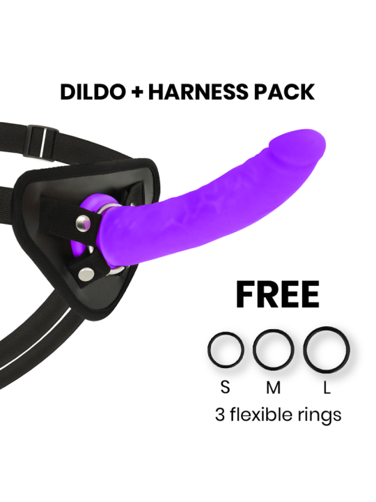 TOYS ARNES + DILDO LILA SILICONA MEDICA 20 CM -O- 4 CM DE LA MARCA DELTACLUB