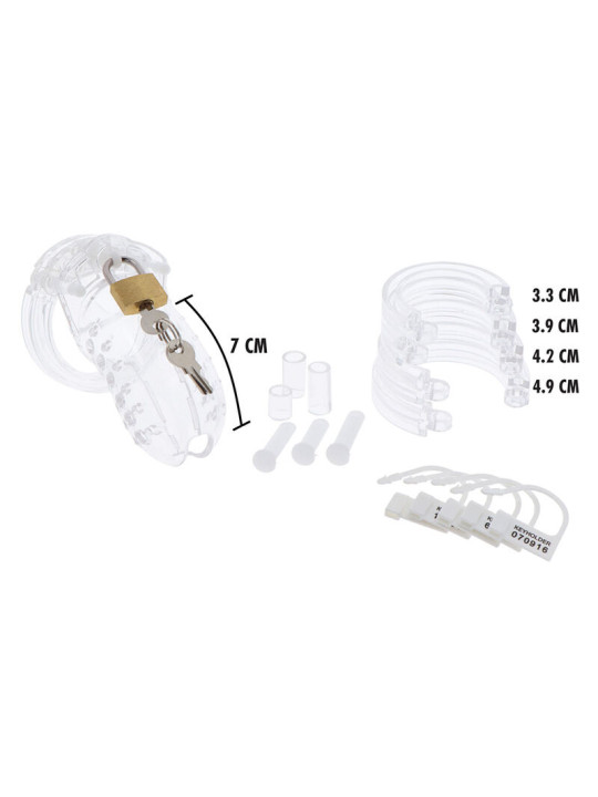 JAULA DE CASTIDAD ACRÍLICA TRANSPARENTE AJUSTABLE DE LA MARCA HIDDEN DESIRE