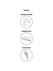 JAULA DE CASTIDAD ACRÍLICA TRANSPARENTE AJUSTABLE DE LA MARCA HIDDEN DESIRE