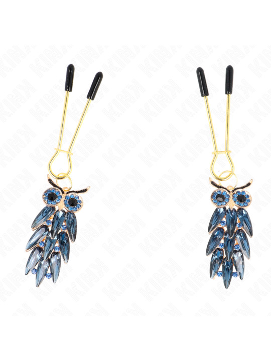 PINZAS PARA PEZONES CON COLGANTE BÚHO KINK 6 CM DE LA MARCA KINK NIPPLE GRIP