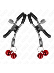 PINZAS PARA PEZONES CON CAMPANILLAS KINK ROJO 6 CM DE LA MARCA KINK NIPPLE GRIP