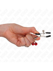 PINZAS PARA PEZONES CON CAMPANILLAS KINK ROJO 6 CM DE LA MARCA KINK NIPPLE GRIP