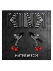 PINZAS PARA PEZONES CON CAMPANILLAS KINK ROJO 6 CM DE LA MARCA KINK NIPPLE GRIP