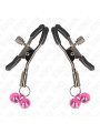 PINZAS PARA PEZONES CON CAMPANILLAS KINK ROSA 6 CM DE LA MARCA KINK NIPPLE GRIP