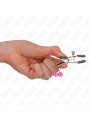 PINZAS PARA PEZONES CON CAMPANILLAS KINK ROSA 6 CM DE LA MARCA KINK NIPPLE GRIP