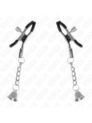 PINZAS PARA PEZONES CON CAMPANA PLATEADO KINK 6 CM DE LA MARCA KINK NIPPLE GRIP