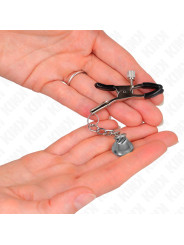 PINZAS PARA PEZONES CON CAMPANA PLATEADO KINK 6 CM DE LA MARCA KINK NIPPLE GRIP