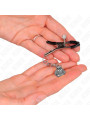 PINZAS PARA PEZONES CON CAMPANA PLATEADO KINK 6 CM DE LA MARCA KINK NIPPLE GRIP