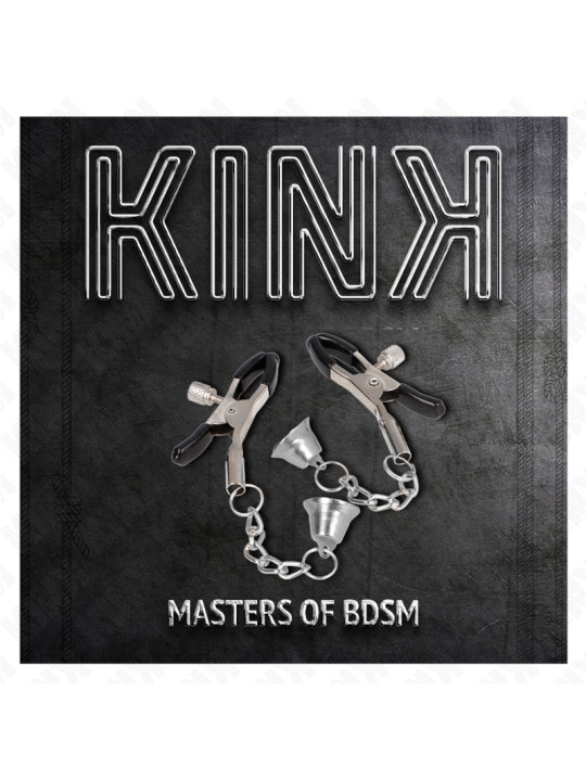 PINZAS PARA PEZONES CON CAMPANA PLATEADO KINK 6 CM DE LA MARCA KINK NIPPLE GRIP