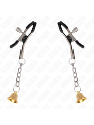 PINZAS PARA PEZONES CON CAMPANA DORADA KINK 6 CM DE LA MARCA KINK NIPPLE GRIP