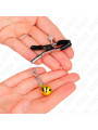 PINZAS PARA PEZONES CON CASCABEL DORADO KINK 6 CM DE LA MARCA KINK NIPPLE GRIP