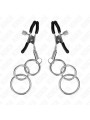 PINZAS PARA PEZONES KINK CON 3 AROS 6 CM DE LA MARCA KINK NIPPLE GRIP