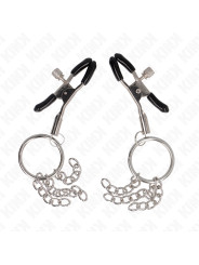 PINZAS PARA PEZONES CON ARO Y CADENAS PLATEADAS KINK DE LA MARCA KINK NIPPLE GRIP