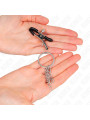 PINZAS PARA PEZONES CON ARO Y CADENAS PLATEADAS KINK DE LA MARCA KINK NIPPLE GRIP