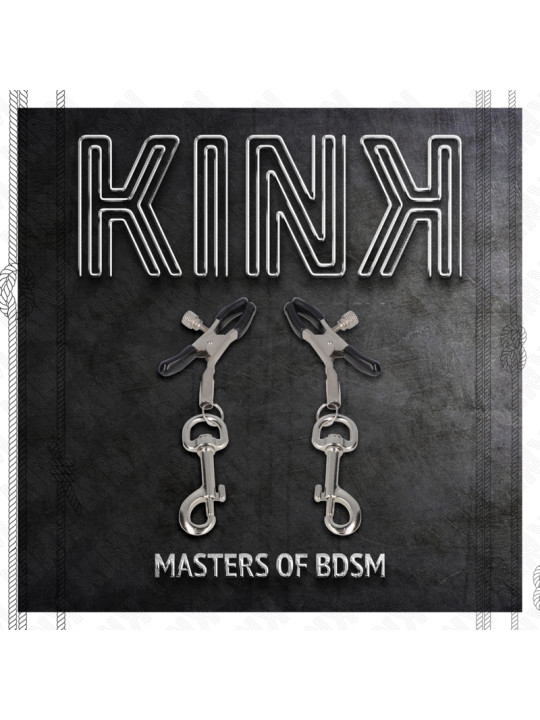 PINZAS PARA PEZONES CON GANCHO KINK 6 CM BDSM DE LA MARCA KINK NIPPLE GRIP
