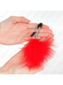 PINZAS PARA PEZONES CON PLUMA KINK ROJO 7 CM DE LA MARCA KINK NIPPLE GRIP
